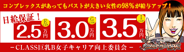 Ecup2.5万円、Gcup3万円、Icup3.5万円保証